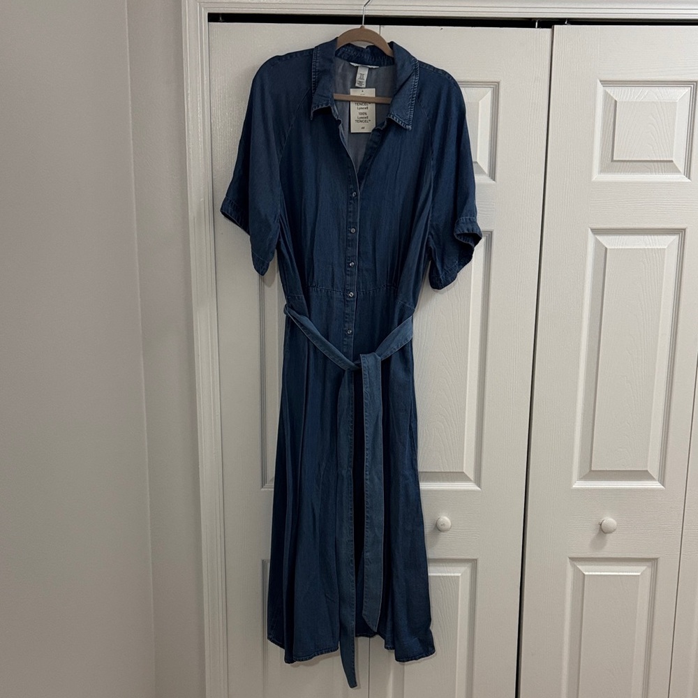 H&M Dark Blue Midi Dress